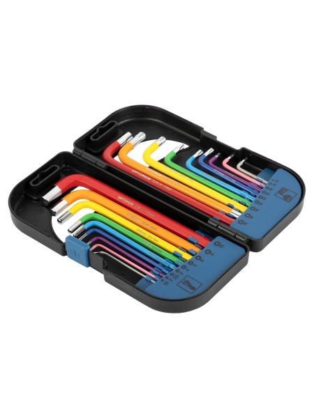 Набор шестигранников Optimus 1.5-10мм и TORX T10-T50 В кейсе, с пластиковой рукоятью 18 шт. OPT-TH1150