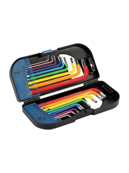 Набор шестигранников Optimus 1.5-10мм и TORX T10-T50 В кейсе, с пластиковой рукоятью 18 шт. OPT-TH1150