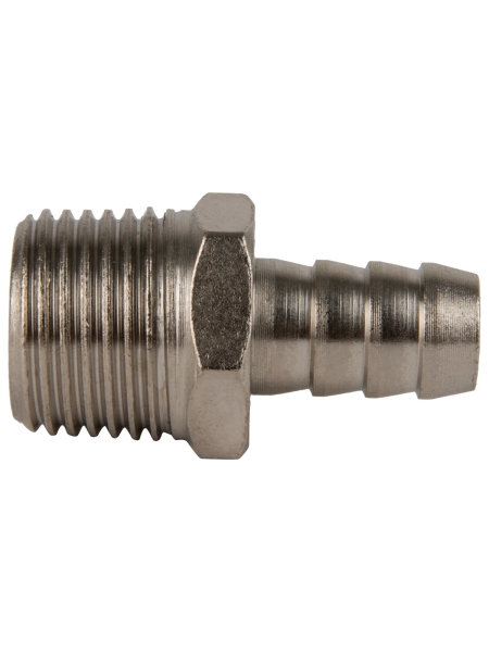 Штуцер пневматический елочка с обжимным кольцом, внешняя резьба 1/2", 12 мм Optimus OPT-74012HM