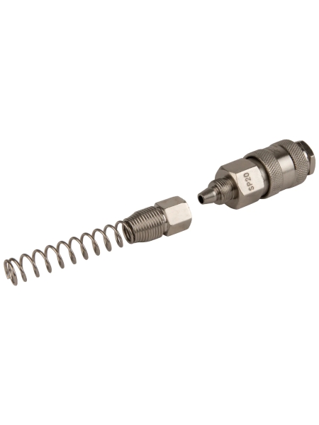 Соединение быстросъемное пневматическое с пружинкой, резьба 1/4" Optimus OPT-720SPS