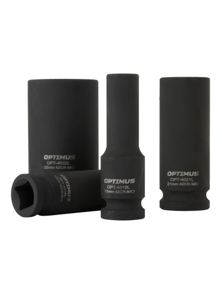 Набор ударных головок глубоких 15 шт, 10-32 мм, 1/2"DR Optimus OPT-40215