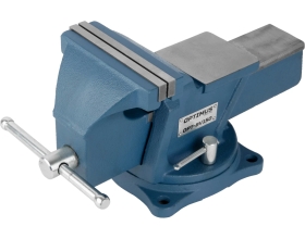Профессиональные слесарные тиски поворотные с наковальней Optimus 150 мм OPT-BV150