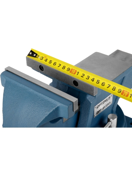 Профессиональные слесарные тиски поворотные с наковальней Optimus 150 мм OPT-BV150