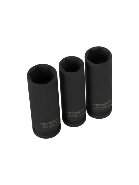 Набор ударных головок тонкостенных 3 шт, 17-21 мм, 1/2"DR Optimus OPT-40303