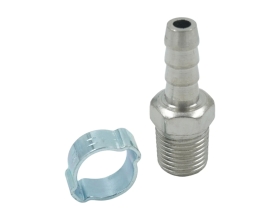 Штуцер пневматический елочка с обжимным кольцом, внешняя резьба 1/4", 8 мм Optimus OPT-72008HM