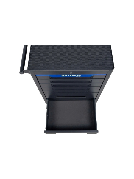 Тележка инструментальная Optimus 7 полок с набором инструментов 298 пр, столешница с EVA покрытием OPT-717E