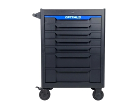Тележка инструментальная Optimus 7 полок с набором инструментов 298 пр, столешница с EVA покрытием OPT-717E