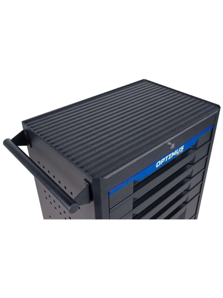 Тележка инструментальная Optimus 7 полок с набором инструментов 298 пр, столешница с EVA покрытием OPT-717E