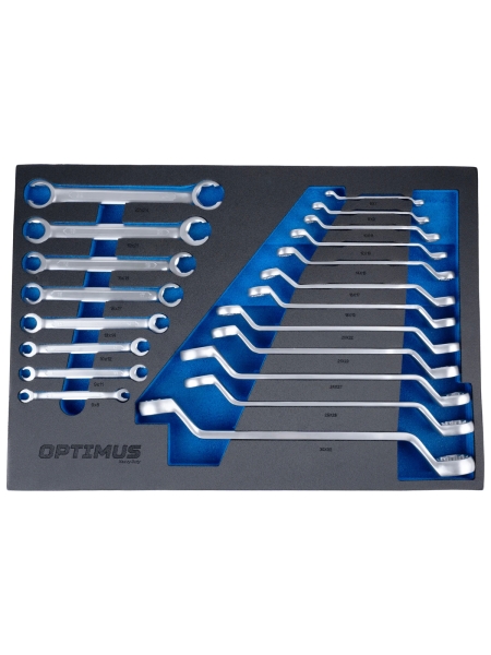 Тележка инструментальная Optimus 7 полок с набором инструментов 298 пр, столешница с EVA покрытием OPT-717E