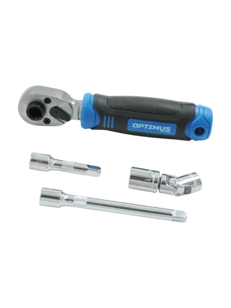 Набор бит и торцевых головок с реверсивной трещоткой OPTIMUS 40 предметов OPT-BS3040