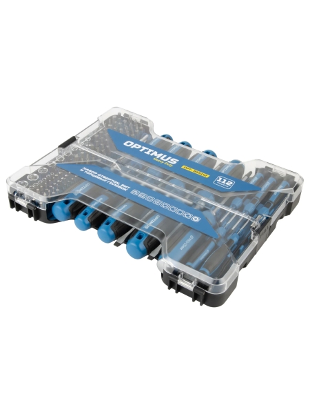 Набор отверток, бит и торцевых головок OPTIMUS 112 предм. OPT-BS5112