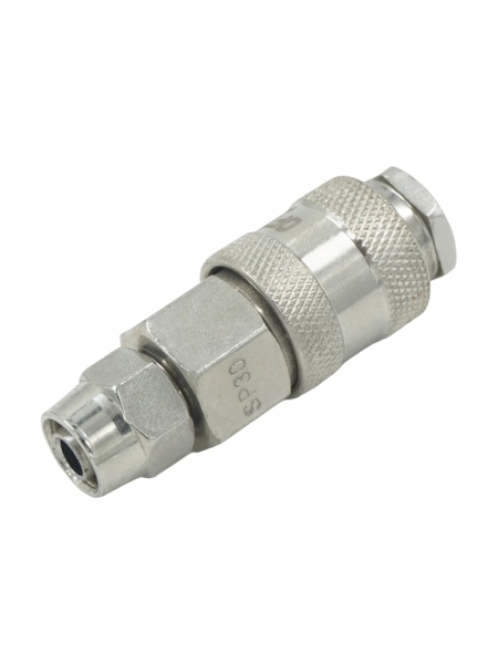 Соединение быстросъемное пневматическое с обжимным креплением под шланг 10 мм Optimus OPT-730SPA