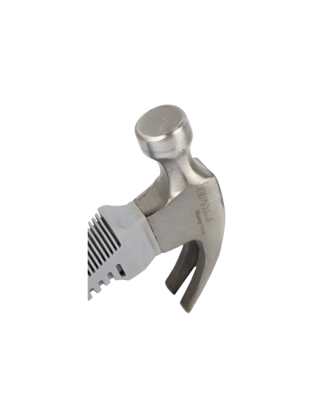 Молоток-гвоздодер укороченный Optimus с фиберглассовой рукоятью и бойком весом 225 г OPT-HMC450S