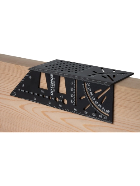 Линейка-угольник разметочный, многофункциональный Optimus 215 мм OPT-MS215