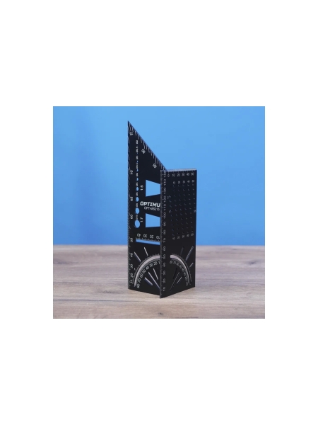 Линейка-угольник разметочный, многофункциональный Optimus 215 мм OPT-MS215