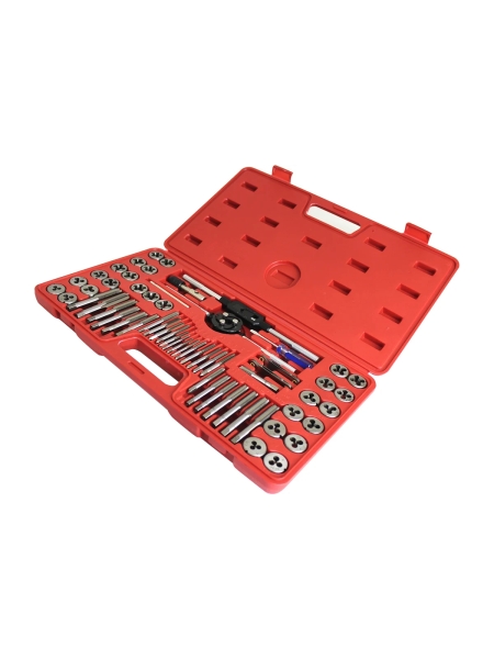 Набор метчиков и плашек Optimus М3-12, 4-40 - 1/8NPT27, метрическая и дюймовая резьба, 60 предметов OPT-MTDS60