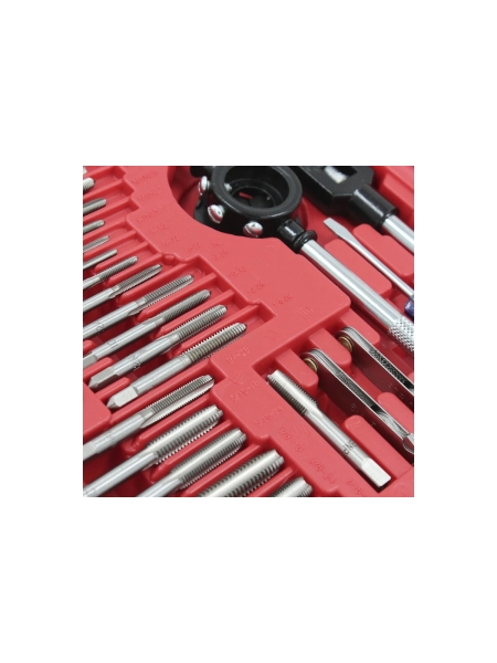 Набор метчиков и плашек Optimus М3-12, 4-40 - 1/8NPT27, метрическая и дюймовая резьба, 60 предметов OPT-MTDS60