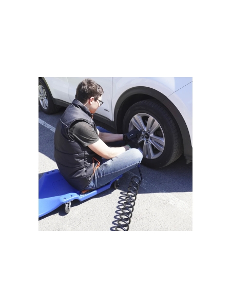 Лежак ремонтный подкатной Optimus синий HD OPT-40130B