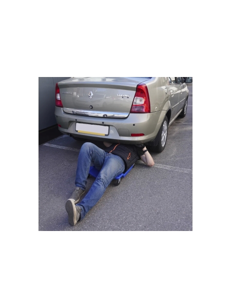 Лежак ремонтный подкатной Optimus синий HD OPT-40130B