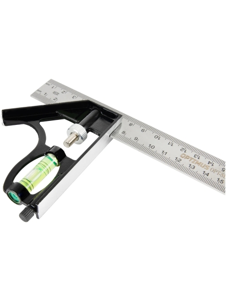 Линейка- угольник с уровнем Optimus 300 мм OPT-SL300