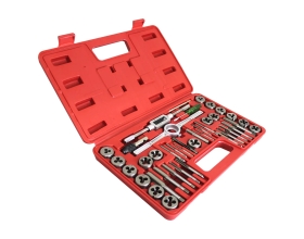 Набор метчиков и плашек Optimus 4NC40 - 1/2NF20, дюймовая резьба, 40 предметов OPT-ITDS40