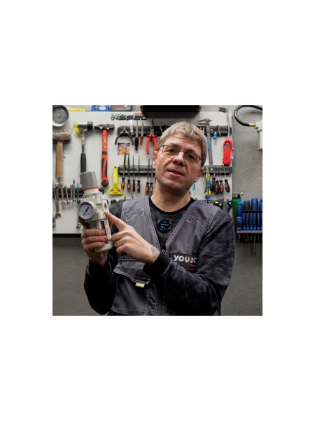 Фильтр-масловлагоотделитель с манометром и регулятором давления HEAVY DUTY 1/2" Optimus AW4000-04