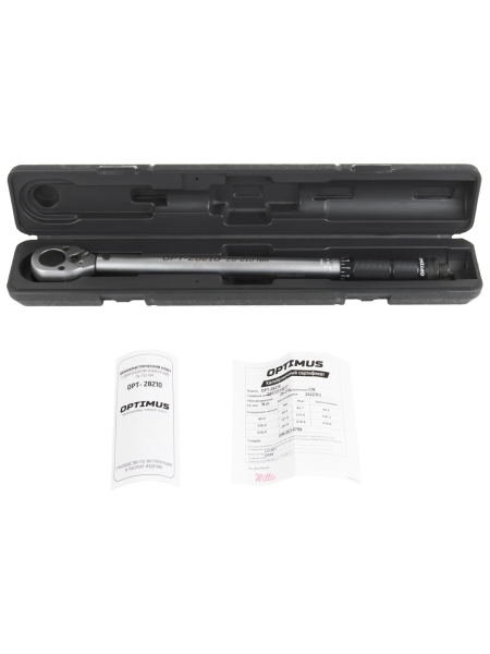 Динамометрический ключ Optimus 28-210 Нм, приводной квадрат 1/2" OPT-28210