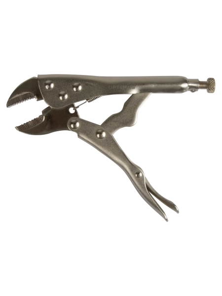 Зажимные клещи Optimus гейферные с прямыми губками 130 мм 10805