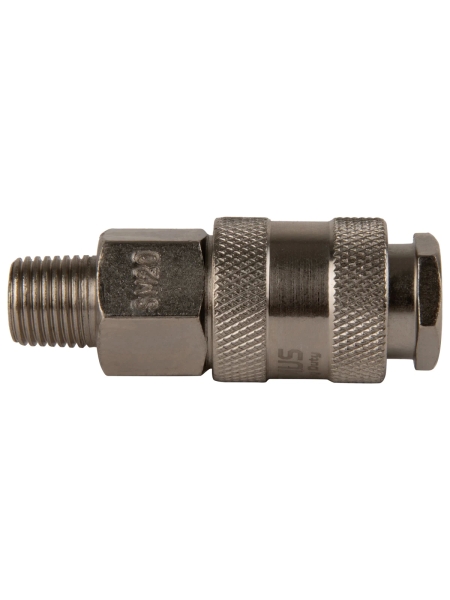 Соединение быстросъемное пневматическое с внешней резьбой 1/4" Optimus OPT-720SMA