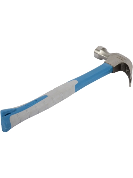 Молоток-гвоздодер с фиберглассовой рукоятью и бойком весом 450г Optimus OPT-HMC450