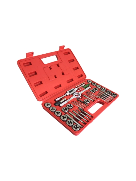 Набор метчиков и плашек Optimus 4NC40 - 1/2NF20, дюймовая резьба, 40 предметов OPT-ITDS40