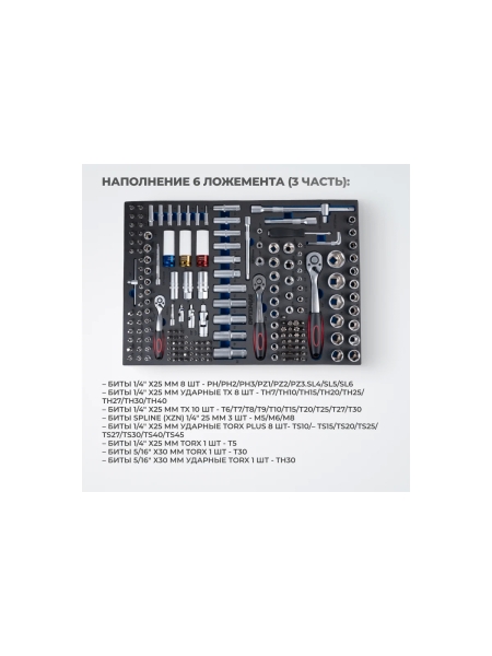 Тележка инструментальная Optimus 7 полок с набором инструментов 298 пр, металлическая столешница OPT-717M