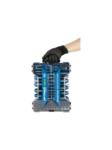 Набор отверток, бит и торцевых головок OPTIMUS 112 предм. OPT-BS5112