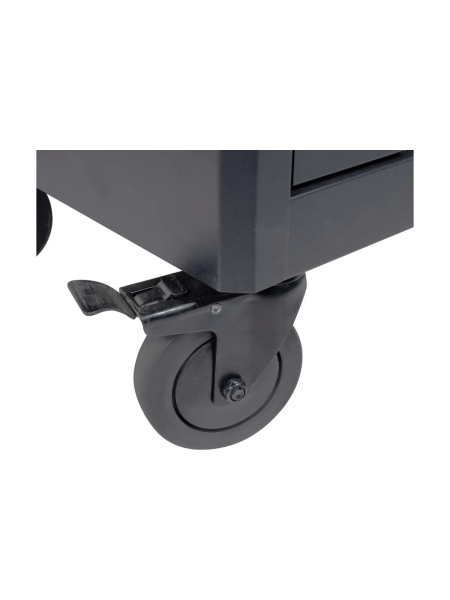 Тележка инструментальная Optimus 7 полок с набором инструментов 298 пр, металлическая столешница, красный OPT-717MR