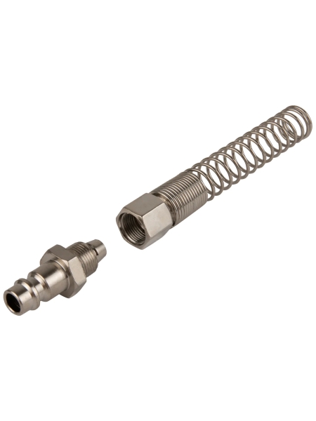 Штуцер быстроразъемного соединения пневматического с пружинкой, резьба  3/8" Optimus OPT-730PPS