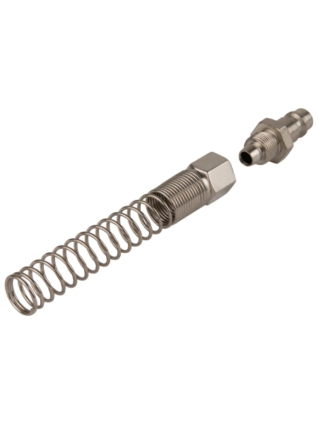 Штуцер быстроразъемного соединения пневматического с пружинкой, резьба  3/8" Optimus OPT-730PPS