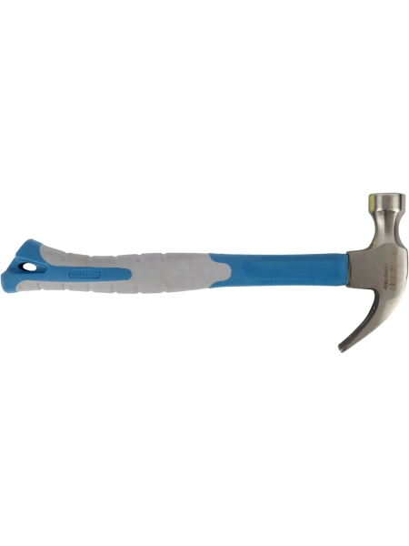 Молоток-гвоздодер с фиберглассовой рукоятью и бойком весом 450г Optimus OPT-HMC450