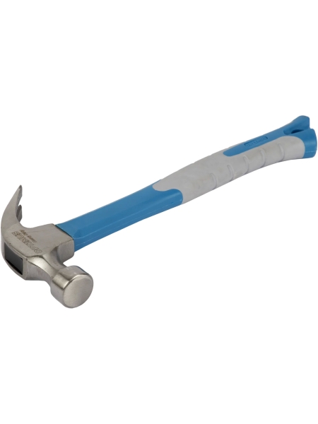 Молоток-гвоздодер с фиберглассовой рукоятью и бойком весом 450г Optimus OPT-HMC450