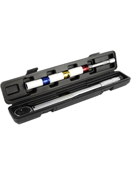 Динамометрический ключ Optimus 40-210 Нм с набором ударных головок и удлинителем, 1/2 OPT-TS40210