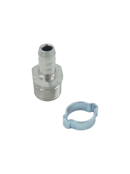 Штуцер пневматический елочка с обжимным кольцом, внешняя резьба 1/2", 12 мм Optimus OPT-74012HM