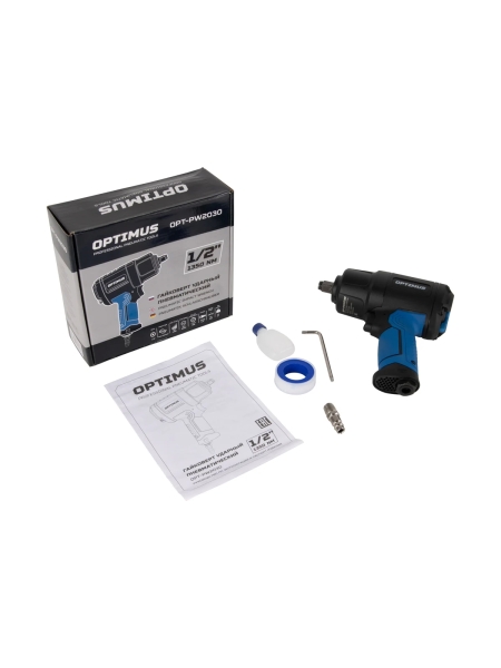 Гайковерт пневматический ударный Optimus привод 1/2, 1350 Нм OPT-PW2030