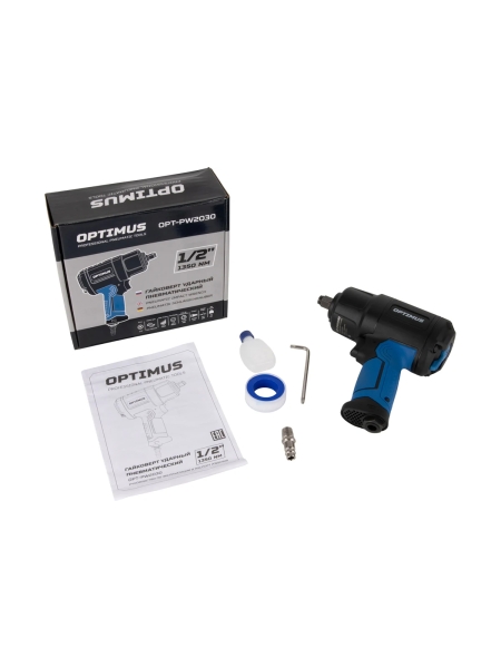 Гайковерт пневматический ударный Optimus привод 1/2, 1350 Нм OPT-PW2030