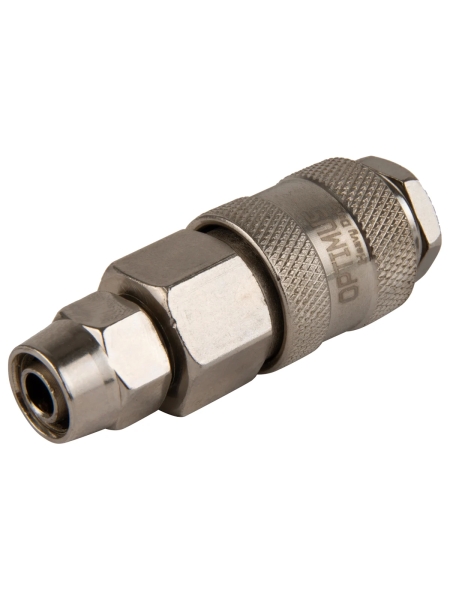 Соединение быстросъемное пневматическое с обжимным креплением под шланг 10 мм Optimus OPT-730SPA