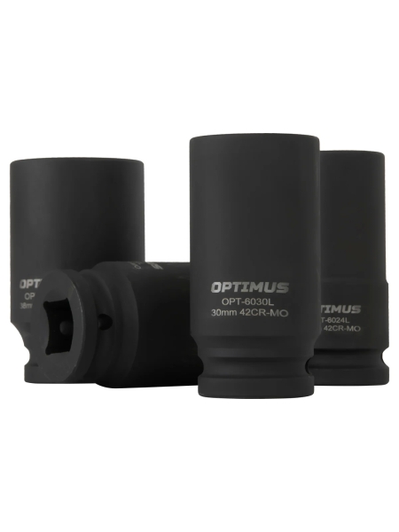 Набор ударных головок глубоких 9 шт, 22-38 мм, 3/4"DR Optimus OPT-60209