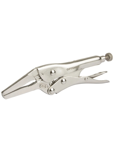 Зажимные клещи Optimus с фиксатором 130 мм удлиненные губки 11065