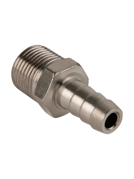 Штуцер пневматический елочка с обжимным кольцом, внешняя резьба 3/8", 10 мм Optimus OPT-73010HM