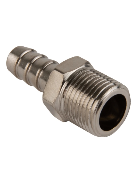 Штуцер пневматический елочка с обжимным кольцом, внешняя резьба 3/8", 10 мм Optimus OPT-73010HM