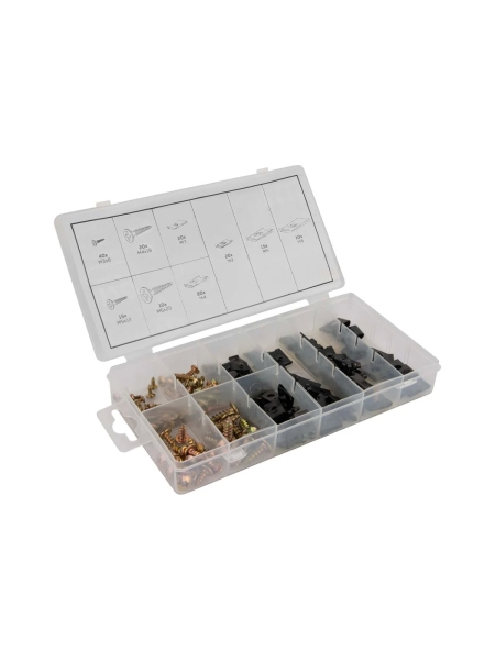 Набор саморезов и металлических скоб Optimus 170 предметов OPT-214065