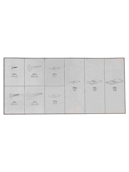 Набор саморезов и металлических скоб Optimus 170 предметов OPT-214065