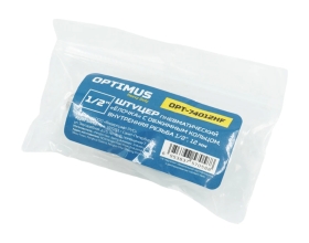 Штуцер пневматический елочка с обжимным кольцом, внутренняя резьба 1/2", 12 мм Optimus OPT-74012HF